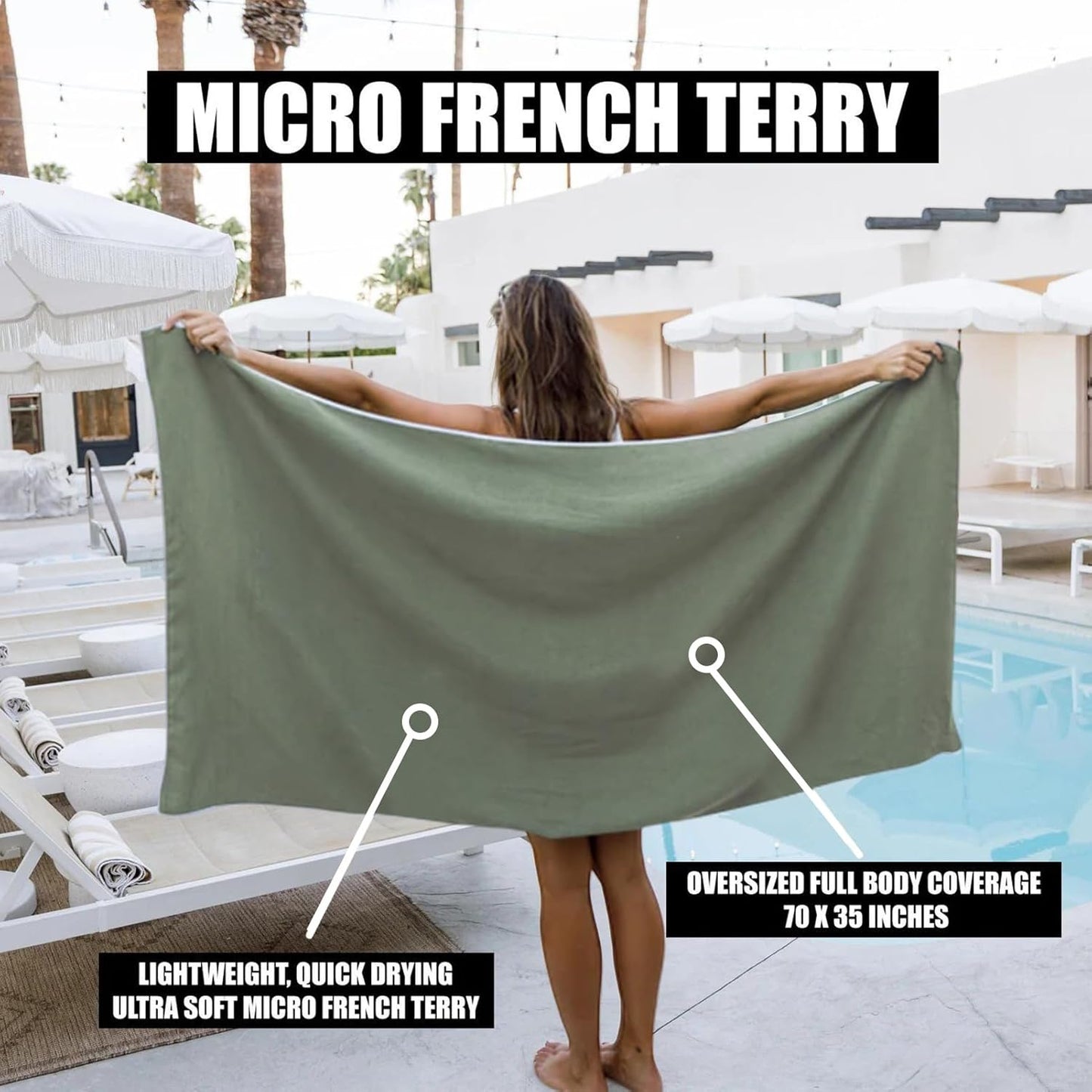 Microvezel magnetische strandhanddoek